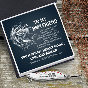 Fishing Spoon Lure - Fishing - To My Boyfriend - I Love You More Than You Love To Fish - Ukgfaa12002