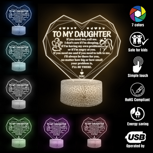 3D Led Light - Family - To My Daughter - I'll Always Be There For You - Ukglca17006