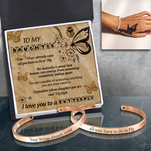 Couple Bracelets - Butterfly - To My Daughter - I Love You To A Butterfly - Ukgbt17003