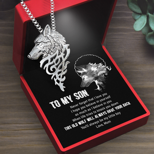 Wolf Necklace - Wolf - To My Son - You'll Always Be My Little Boy - Ukgnde16001