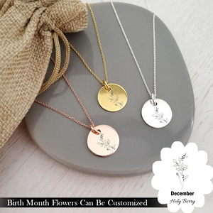 Personalised Birth Month Floral Necklace - Garden - To My Plant Mama - Forever My Friend - Ukgnev19001