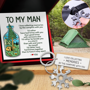 Outdoor Multitool Keychain - Camping - To My Man - I'd Rather Have Bad Times With You - Ukgktb26012