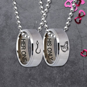 Fishing Ring Couple Necklaces - Fishing - To My Fishing Diva - Love You To The Fishing Boat And Back - Ukgndx13007