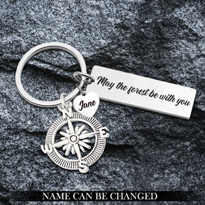 Personalised Compass Keychain - Hiking - To My Adventure Mum - You'll Always Be My Loving Mother - Ukgkwa19003