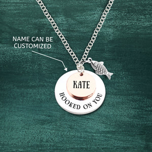 Personalised Fishing Double Round Pendants Necklace - Fishing - To My Girlfriend - I Love You - Ukgngb13002