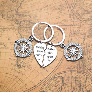 Compass Puzzle Keychains - Travel - To My Man - Wherever You Go - Ukgkdf26001