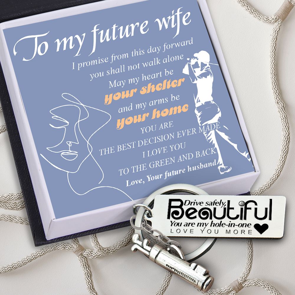Golf Charm Keychain - Golf - To My Future Wife - You Are My Hole-In-One - Ukgkzp25002