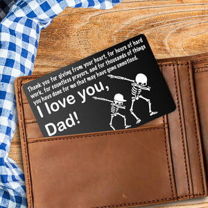 Wallet Card - Skull & Tattoo - To Dad - I Love You, Dad! - Ukgca18008