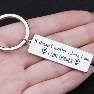 Engraved Keychain - Family - To My Man - Distance Can't Stop What's Meant To Be - Ukgkc26020