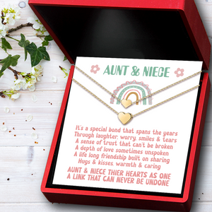 Aunt & Niece Heart Necklace - Family - To My Niece - A Depth Of Love Sometimes Unspoken - Ukglme28001