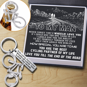 Bicycle Bottle Opener Keychain - Cycling - To My Man - How Special You Are To Me - Ukgkbt26001