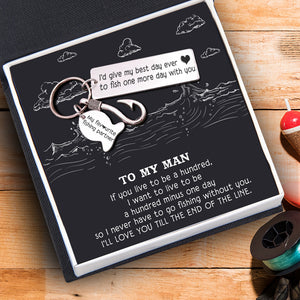 Fishing Hook Keychain - To My Man - My Favourite Fishing Partner - Ukgku26002 - Love My Soulmate