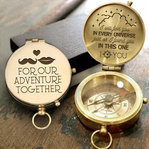 Engraved Compass - Wedding - To My Wife - I Will Find You In Every Universe - Ukgpb25001
