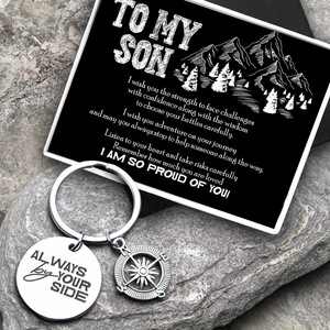Compass Keychain - Hiking - To My Son - Remember How Much You Are Loved - Ukgkw16019