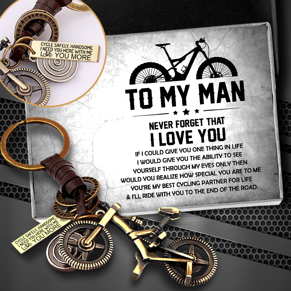Engraved Cycling Keychain - Cycling - To My Man - You Are My Best Cycling Partner For Life - Ukgkaq26010