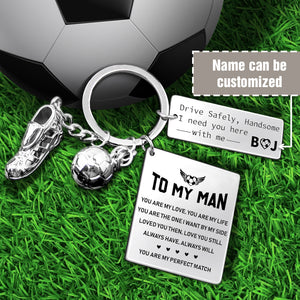 Personalised Football Calendar Keychain - Football - To My Man - Drive Safely, Handsome - Ukgkra26008