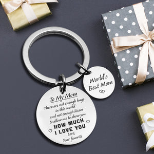 Double Round Keychain - Family - To My Mom - How Much I Love You - Ukgkar19003 - Love My Soulmate