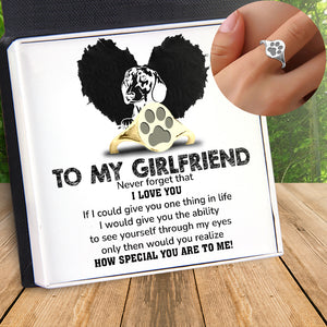 Oval Ring - Dachshund - My Girlfriend - How Special You Are To Me! - Ukgrm13001