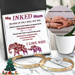 Mum & Son Bracelets - Tattoo - To My Mum - I Love You - Ukgbt19004