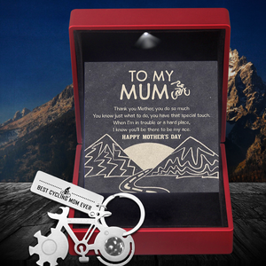 Bike Multitool Repair Keychain - Cycling - To My Mum - When I’m In Trouble Or A Hard Place, I Know You’ll Be There To Be My Ace - Ukgkzn19003