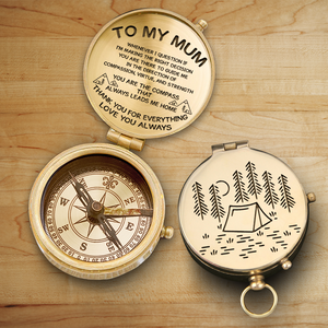 Engraved Compass - Camping - To My Mum - Love You Always - Ukgpb19004