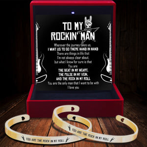 Couple Bracelets - Guitar - To My Rockin' Man - You Are The Rock In My Roll - Ukgbt26016