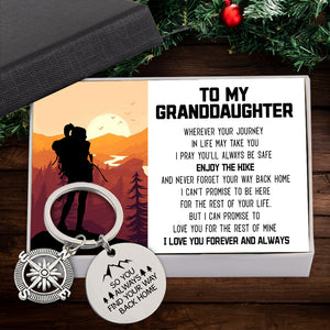 Compass Keychain - Hiking - To My Granddaughter - I Love You Forever And Always - Ukgkw23001
