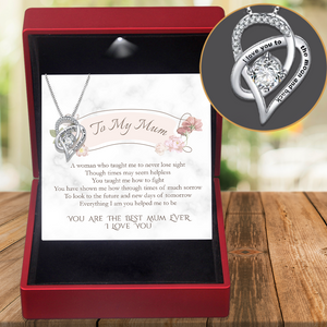 Heart Crystal Necklace - Family - To My Mum - You Are The Best Mum Ever - Ukgnzk19003