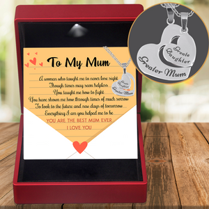 Heart Hollow Necklaces Set - Family - To My Mum - Everything I Am You Helped Me To Be - Ukgnfb19003