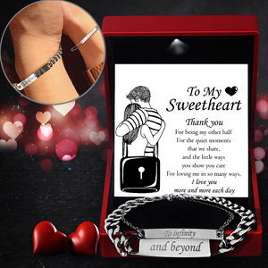 Engraving Couple Bracelet - Family - To My Sweetheart - I Love You More And More Each Day - Ukgbzb13001
