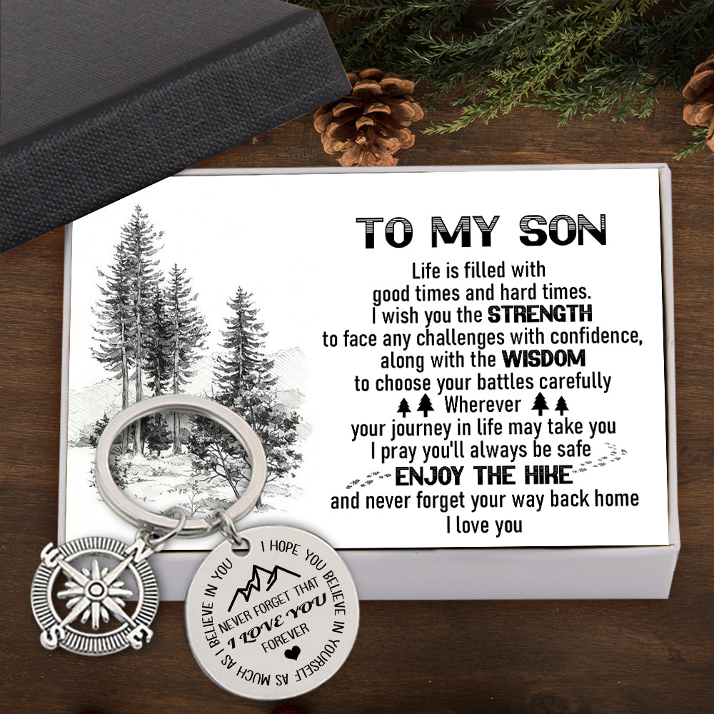 Compass Keychain - Hiking - To My Son - Enjoy The Hike - Ukgkw16005
