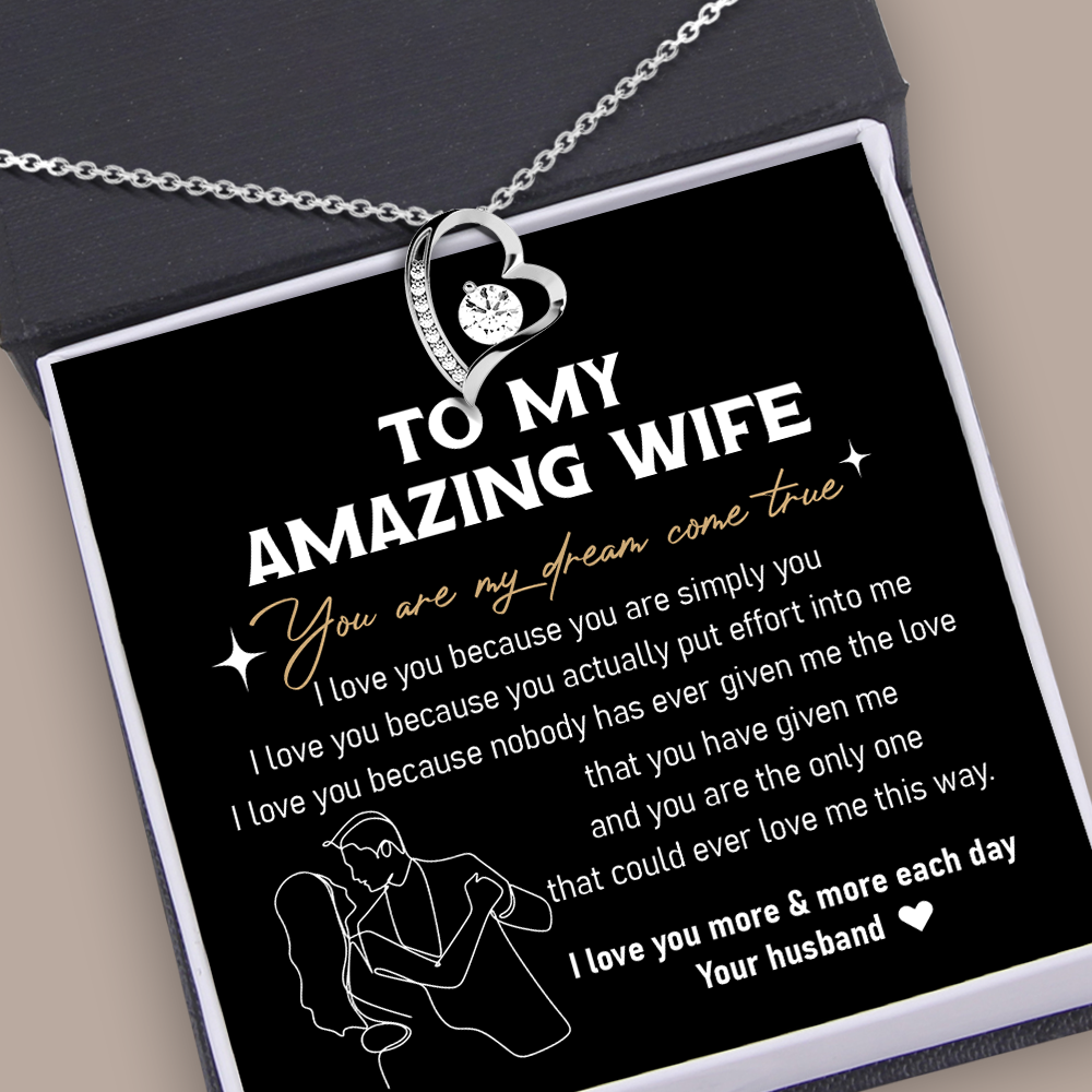 Forever Love Necklace - Family - To My Amazing Wife - You Are My Dream Come True - Uksnr15005