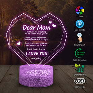 Heart Led Light - Family - To Mom - I Love You - Ukglca19005