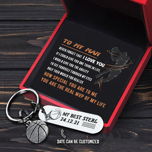 Personalised Basketball Keychain - Basketball - To My Man - My Best Steal - Ukgkbd26002