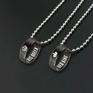 Couple Pendant Necklaces - Beard - To My Bearded Man - You're My King And I'm Your Queen - Ukgnw26020