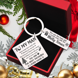 Calendar Keychain - Family - To My Man - You Are The Best Gift I Could Ever Ask For Merry Xmas - Ukgkr26022