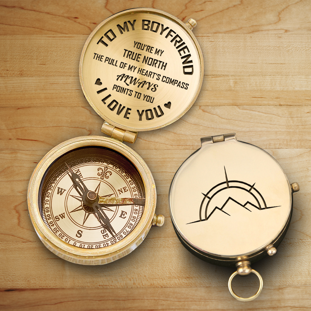 Engraved Compass - Camping - To My Boyfriend - You Are My True North - Ukgpb12004