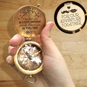 Engraved Compass - Wedding - To My Wife - I Will Find You In Every Universe - Ukgpb25001