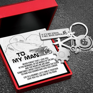 Bike Multitool Repair Keychain - Cycling - To My Man - Love You Till The End Of The Road - Ukgkzn26004