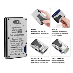 Metal Money Clip Wallet - Family - To My Uncle - I Love You - Ukgcca29002