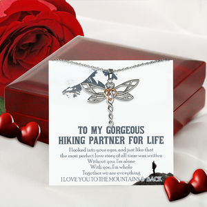 Dragonfly Necklace - Hiking - To My Gorgeous Hiking Partner For Life - Together We Are Everything - Ukska15002