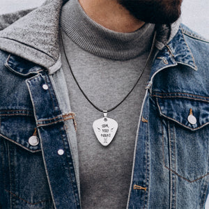 Guitar Pick Necklace - To My Son - I Will Always Carry You In My Heart - Ukgncx16001