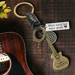 Vintage Guitar Keychain - To My Girlfriend - I Loved You Then, I Love You Still - Ukgkbk13004