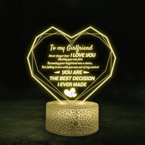 Heart Led Light - Family - To My Girlfriend - You Are The Best Decision I Ever Made - Ukglca13001