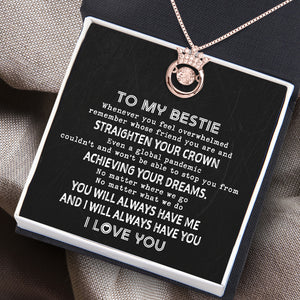 Crown Necklace - Family - To My Bestie - You Will Always Have Me - Ukgnzq33001