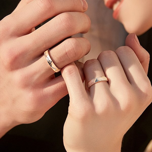 Mountain Sea Couple Promise Ring - Adjustable Size Ring - Family - To My Gorgeous - Loved You Then, Love You Still - Ukgrlj13005