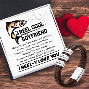 Leather Bracelet - Fishing - To My Boyfriend - You Are My Best Friend, My Soulmate My Everything - Ukgbzl12017