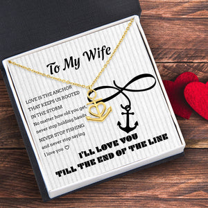 Anchor Necklace - Fishing - To My Wife - I Love You - Uksnc15001