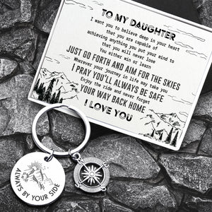 Compass Keychain - Family - To My Daughter - I Pray You'll Always Be Safe - Ukgkw17003