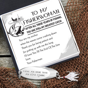 Sequin Fishing Bait - Fishing - To My Fisherwomen - I'll Love You Till The End Of The Line - Ukgfab13002